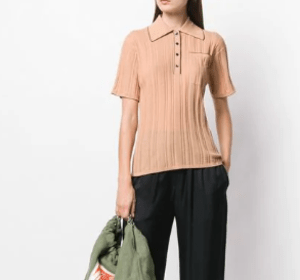 Acne Studios リブニット ポロトップ