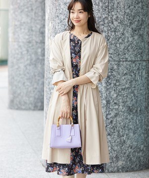 ROPE’ ノーカラーロングコート