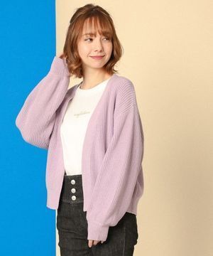 Honeys 畦編カーディガン