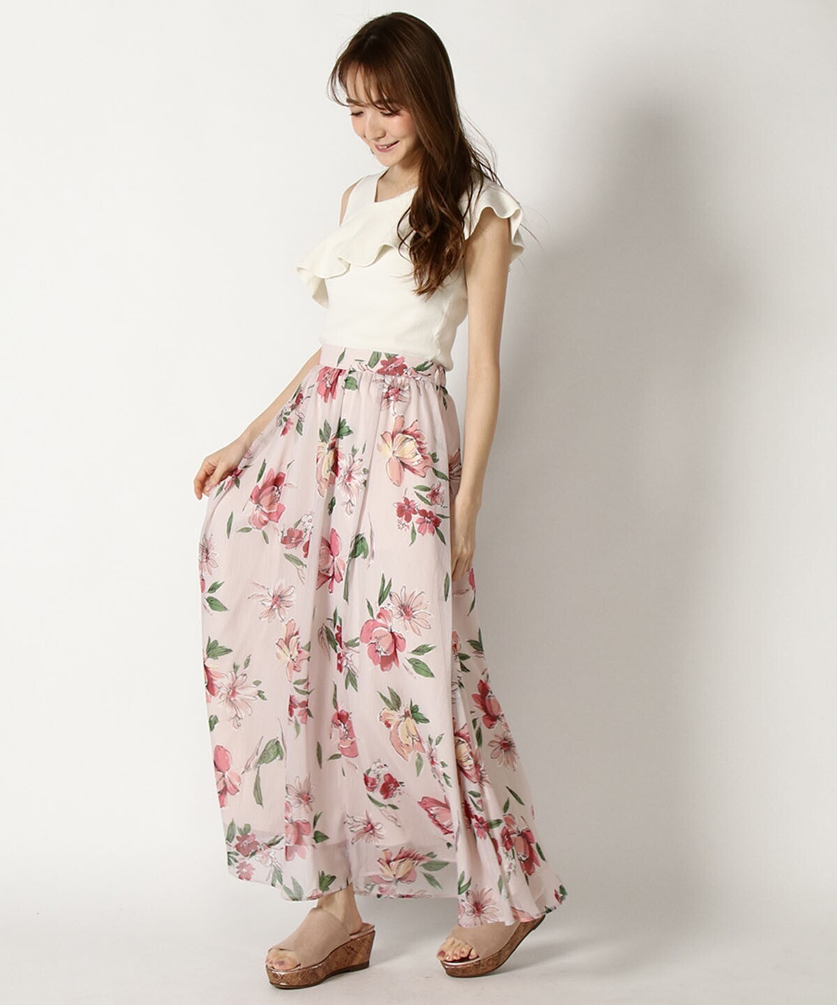 And Couture ローズマーガレットロングスカート