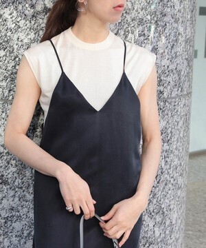 ROPE’ mademoiselle ウォッシャブルシルクノースリーブニット