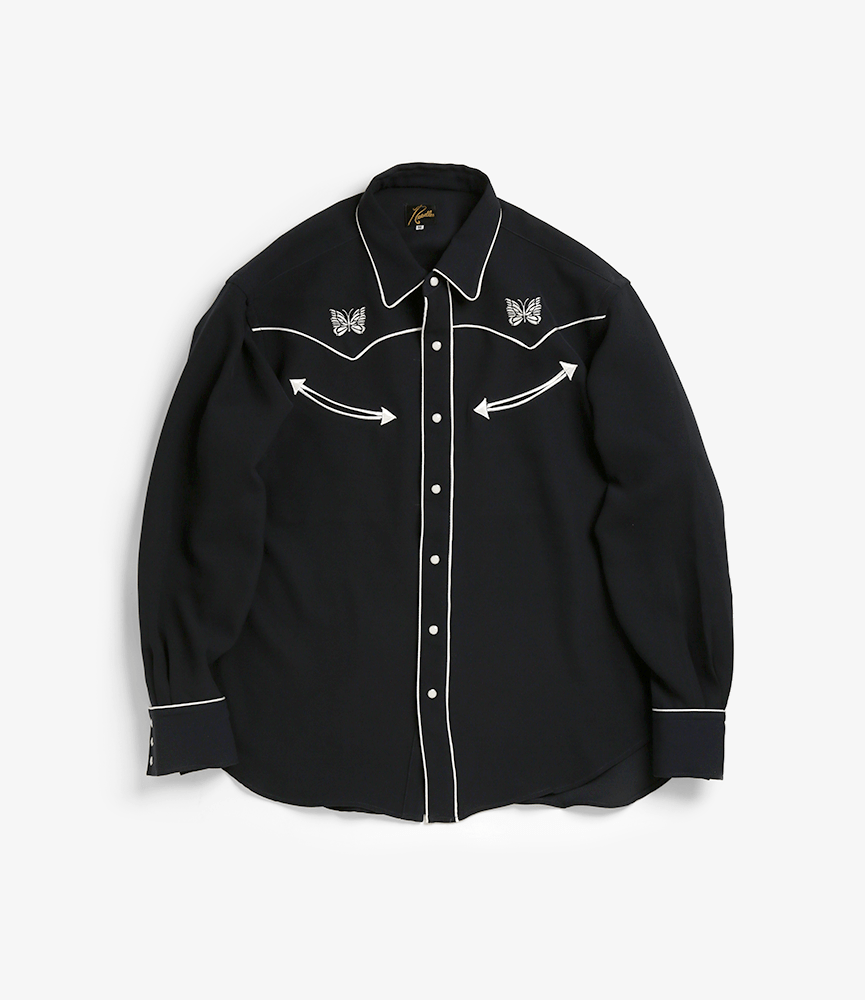 NEEDLES PAPILLON EMB. COWBOY SHIRT - POLY TWILL