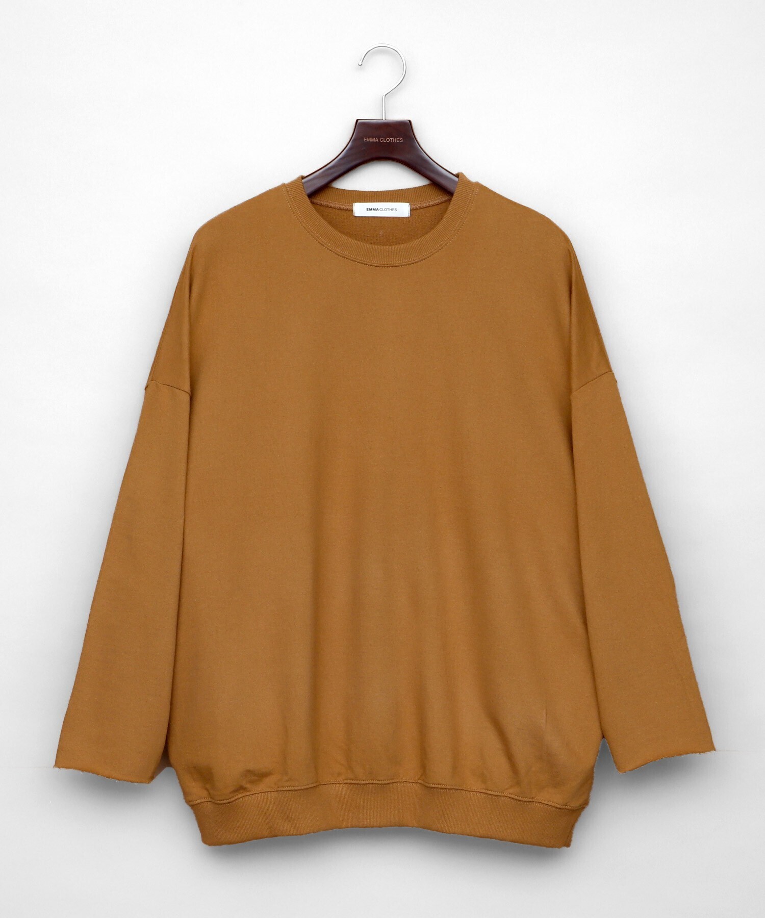 EMMA CLOTHES カットオフスリーブ ワイドプルオーバー/ビッグスウェット Long sleeve