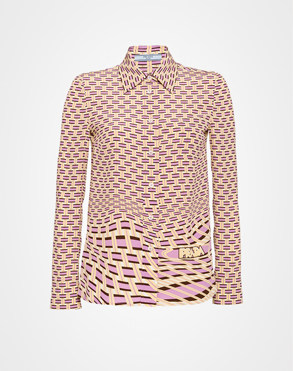 PRADA クレープ デ シン ブラウス