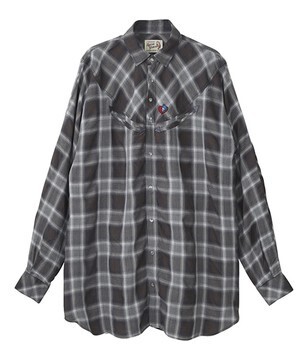 HYSTERIC GLAMOUR HEART BREAKER刺繍 長袖ウエスタンシャツ