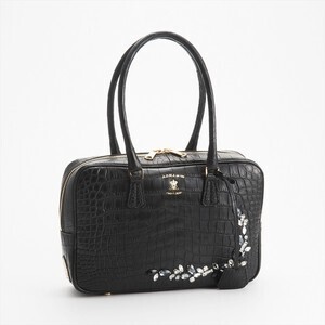 A.D.M.J. CROCODILE/SWAROVSKI・CRYSTALS BOSTONBAG