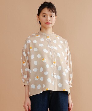 merlot <手紙舎コラボ「砂糖ゆき」さん>たまご時々ゆでたまごブラウス