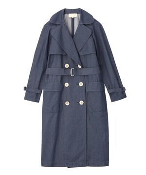 UNTITLED ペーパー混ビッグカラートレンチコート