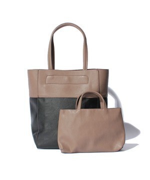 SAC バイカラートート(ミニバッグ付)