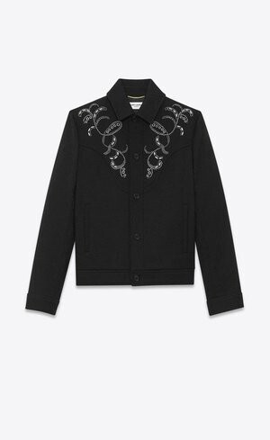 SAINT LAURENT PARIS アラベスク エンブロイダリー ジャケット(ウール)