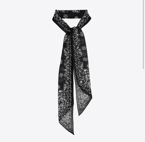 SAINT LAURENT PARIS ネクタイ(ウールシャリー/バンダナプリント)