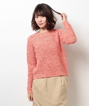 ROPE' PICNIC カラーMIXワッフル柄ニット