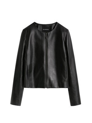 BLENHEIM ノーカラーラムレザージャケット