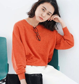 koe 麻入りニットプルオーバー