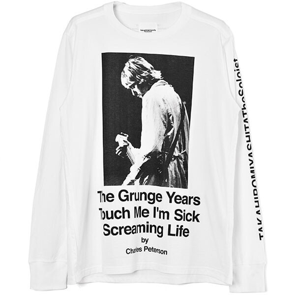 TAKAHIROMIYASHITATheSoloist. Charles Peterson photo l/s tee. -Kurt Cobain-/white