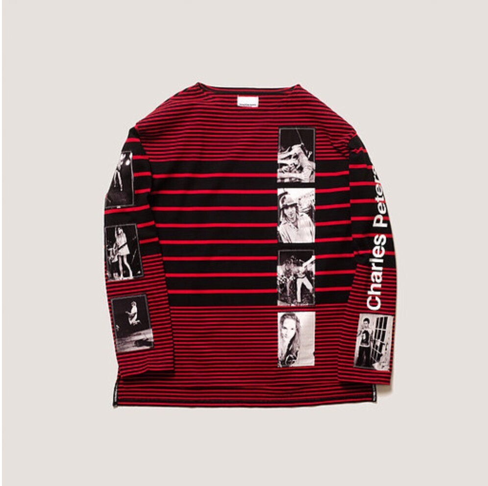 TAKAHIROMIYASHITATheSoloist. jimmy stripe oversized boat neck shirt.
