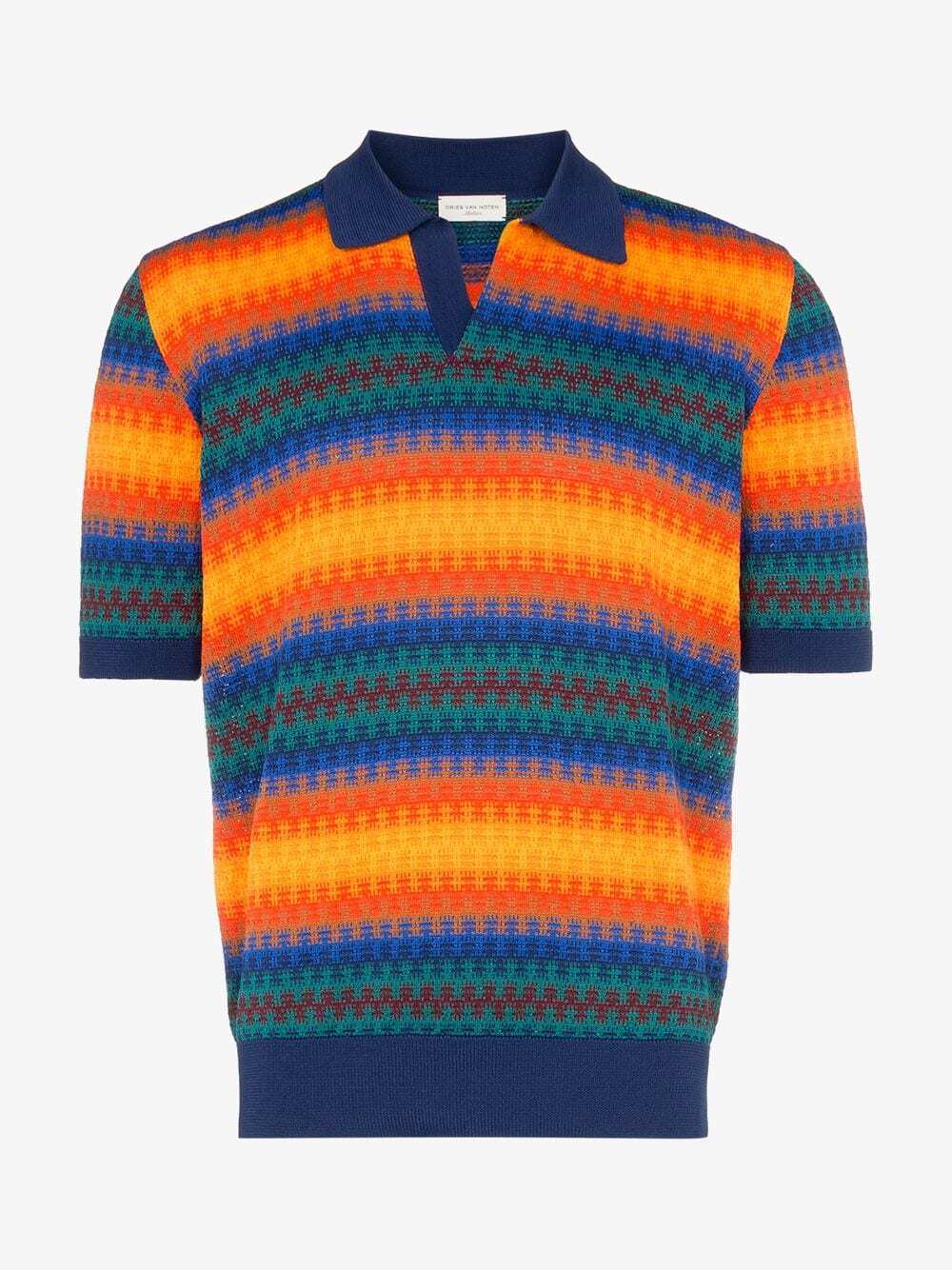Dries Van Noten Network Short Sleeved Polo Shirt