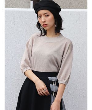 MURUA グリッターハーフニット