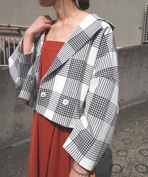 COOMB ビッグチェックショートジャケット