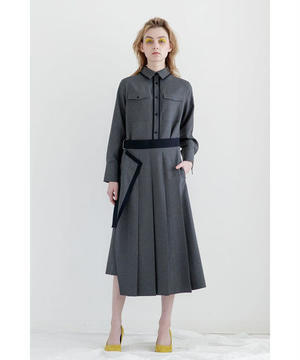 SALT＋ WRAP PLEAT ONE-PIECE