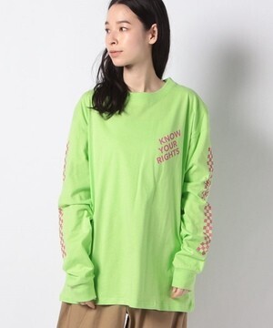 WEGO チェッカースリーブロンT