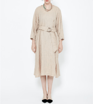 STELLA CIFFON Linen pencil stripe dress