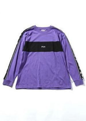 SPINNS FILAロゴテープロングスリーブTシャツ