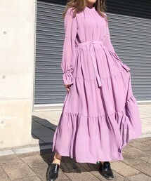 UNRELISH 花柄ティアードワンピース