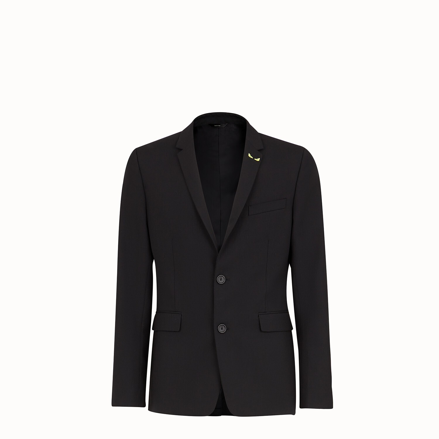 FENDI ブラックウールギャバジン ブレザー