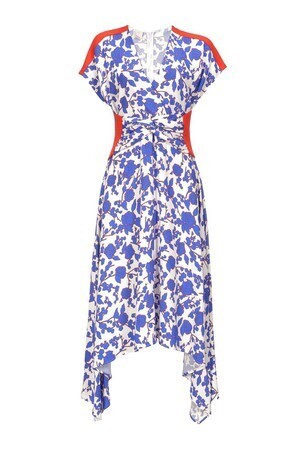 PINKO ラズベリー プリントの入ったロング ドレス