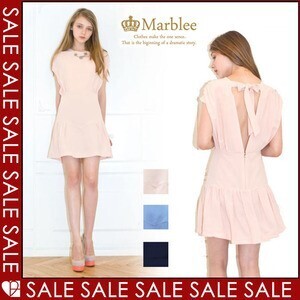 Marblee べネシャンバックリボンワンピース