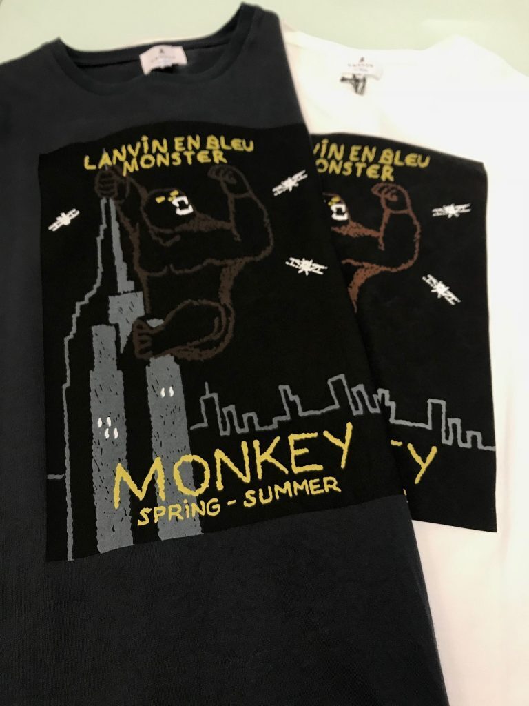 LANVIN en Bleu プリントＴシャツ