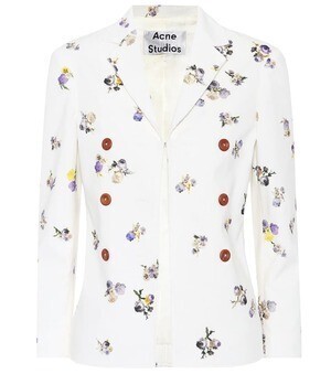 Acne Studios Jilva floral-printed corduroy jacket