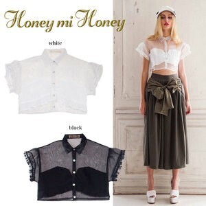 Honey mi Honey オーガンジーブラウス