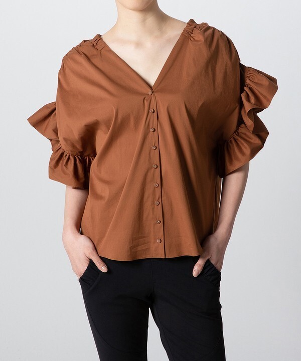 DOUBLE STANDARD CLOTHING LAZER BROAD RGブラウス