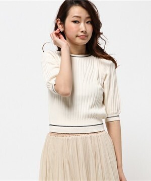 JILL by JILLSTUART fragile linesd ribニット