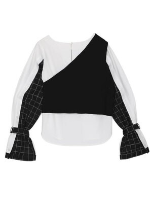 AMERI VINTAGE ONE SHOULDER DOCKING SHIRTS