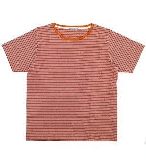 BAMBOO SHOOTS MULTI STRIPE POCKET TEE