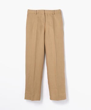 BACCA フレンチリネンシャンブレー ストレートワイドパンツ