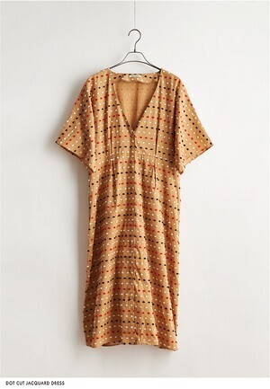 STELLA CIFFON DOT CUT JACQUARD DRESS