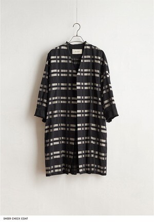 STELLA CIFFON SHEER CHECK COAT