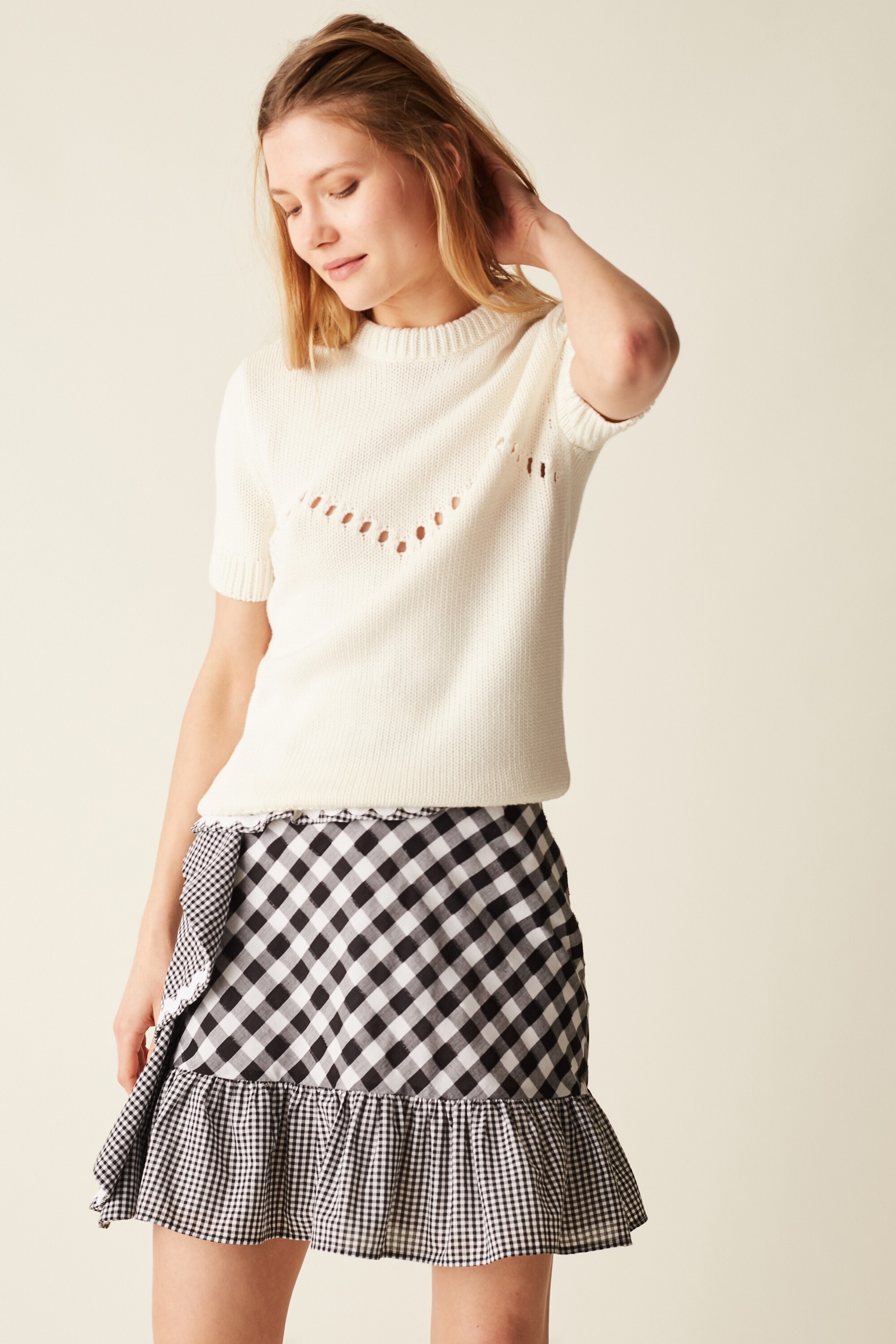 Manoush Coquette jumper in white