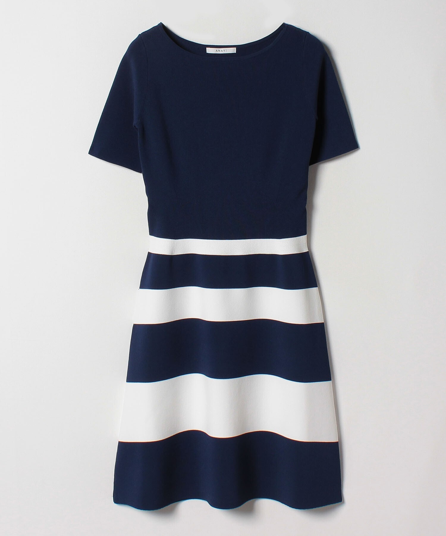 ANAYI レーヨンナイロンボーダーJQワンピース