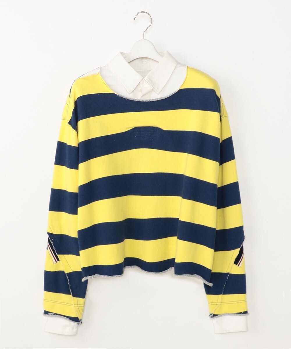 FACETASM LAYERED RIB MIX RUGBY SHIRT