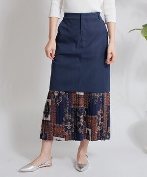 LADYMADE スカーフレイヤードアレンジアシメスカート