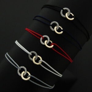 sympathy of soul style Double Ring Cord Bracelet
