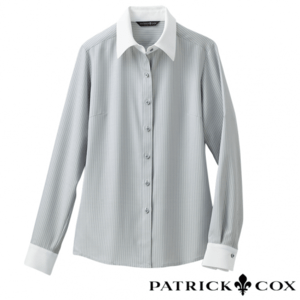 PATRICK COX S-36848 長袖ブラウス(シンプルシャツカラー)