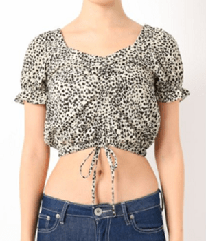 GYDA レオパードギャザーTOPS