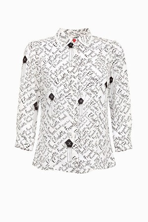 ELISABETTA FRANCHI Elisabetta signature print blouse