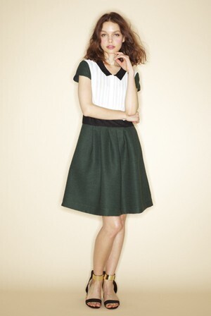 ROCHEL Bosomyoke tweed dress